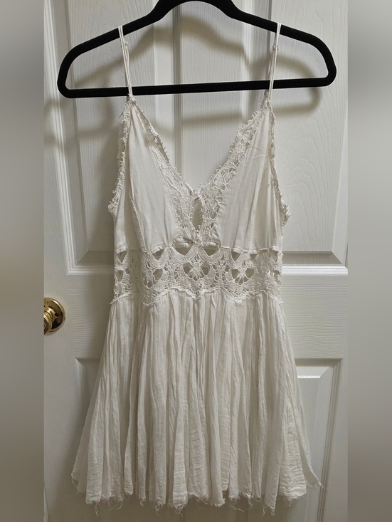 Free People Dresses & Skirts - Free People Ivory Crochet Mini Dress
